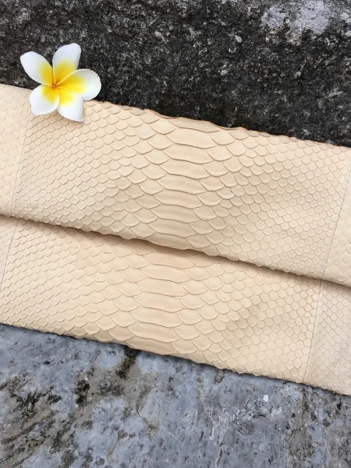 Genuine python skin cream handmade clutch, classy elegant leather envelope bag, purse free shipping, flat snake leather clutch,small clutch