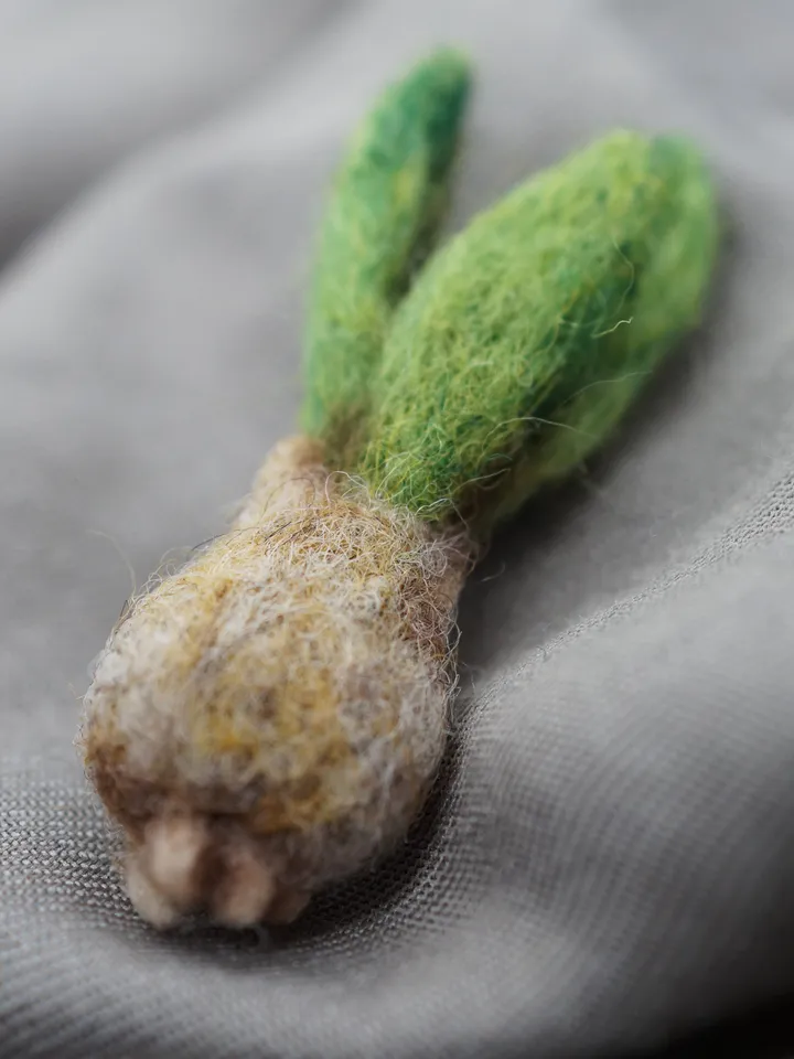 Needle felted spring bulb brooch, hyacinth brooch. ships from the US