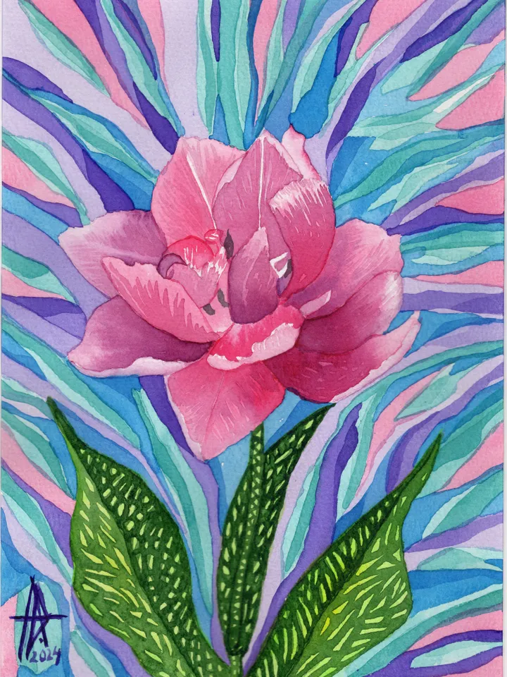 The tulip has bloomed