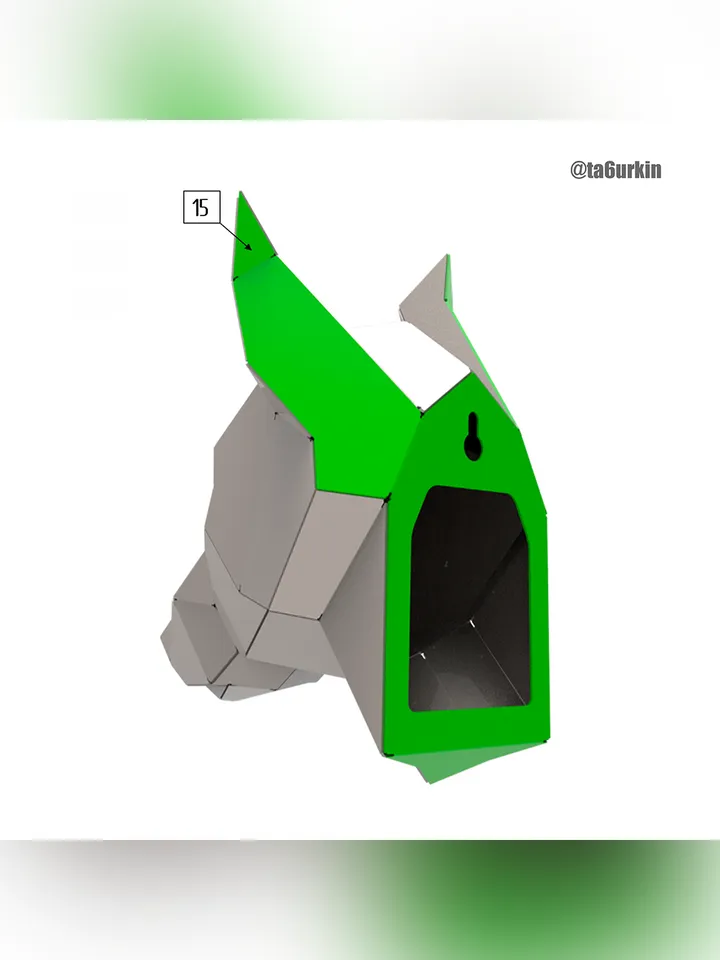 Welding Project Plans Drawings Doberman Head (DXF, PDF)