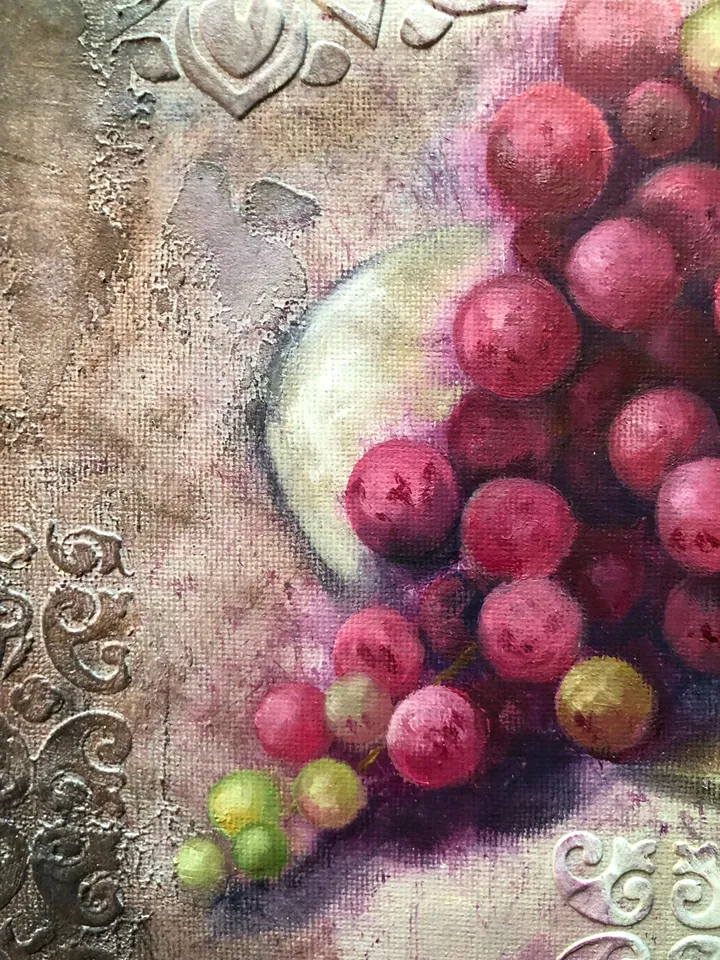 Grape Original Painting Oil Still life Fruits Artwork