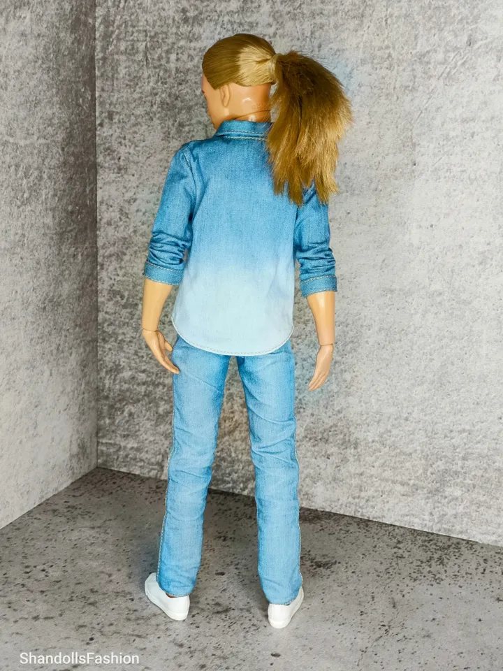 Classic jeans and denim shirt for Ken dolls