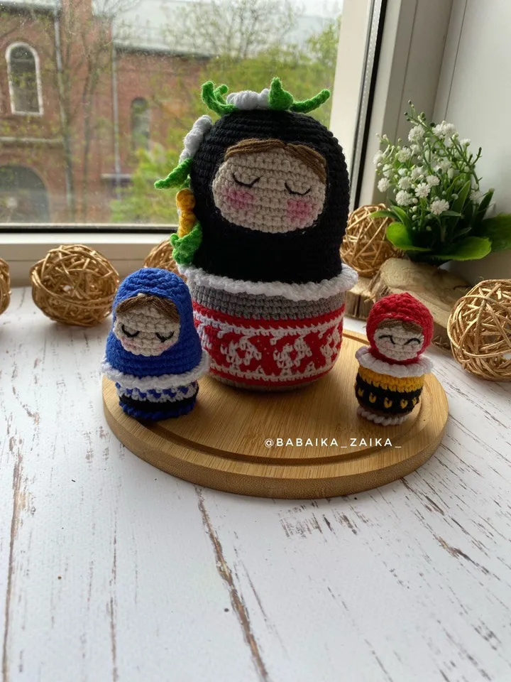 PDF Matryoshka Crochet Pattern Crochet Amigurumi Doll Pattern PDF Stuffed Toy Pattern English Pattern Amigurumi toy Crochet Matryoshka Doll