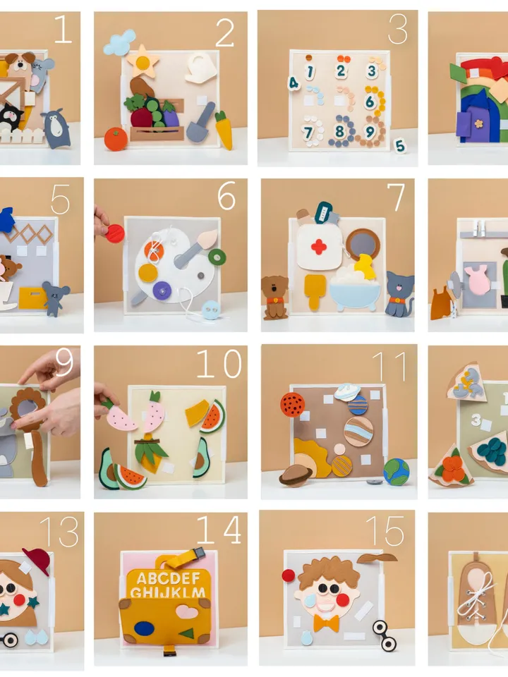 1 PAGE NOT BOOK, montessori quiet book for toddlers 1 year old, kinderkrama