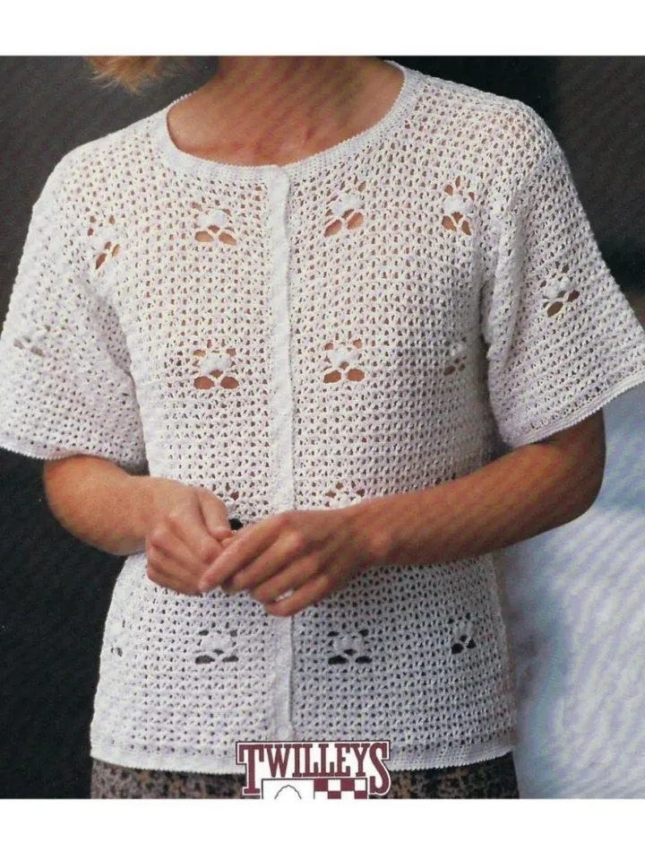 Crochet women cardigan, crochet pattern cardigan, lace cardigan pdf