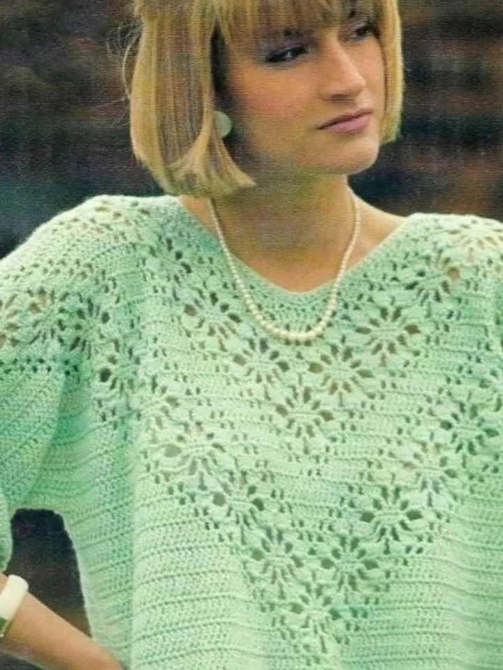 Summer sweater crochet pattern, lace sweater crochet pattern pdf