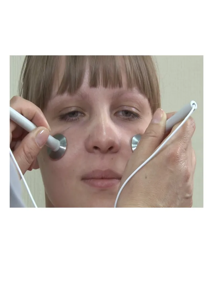 FACIAL DUAL COSMETOLOGY ELECTRODE with connection for Any Model device of DENAS & of Scenar
