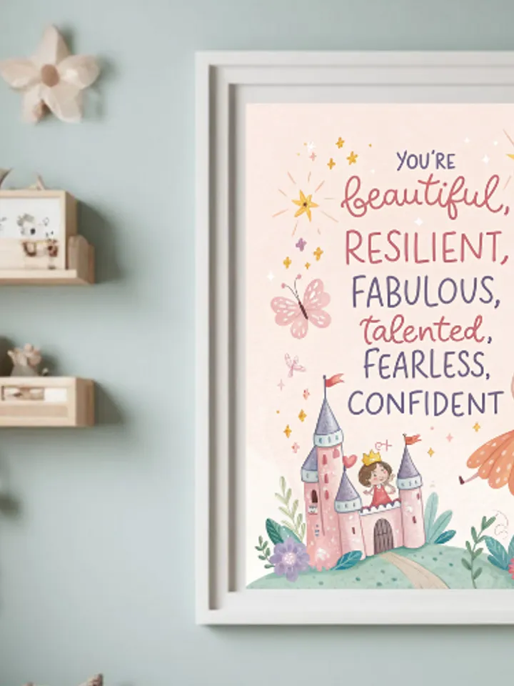 Princess Motivational Kids Poster
