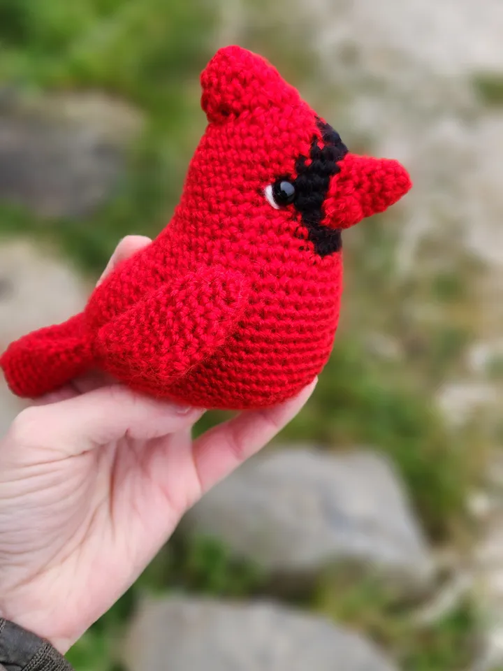 Crochet Red Cardinal Ornament PDF Pattern