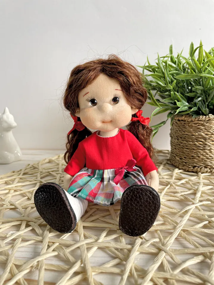 Art Doll Waldorf Doll Inspiration Handmade Textile Doll Birthday Gift for Girl