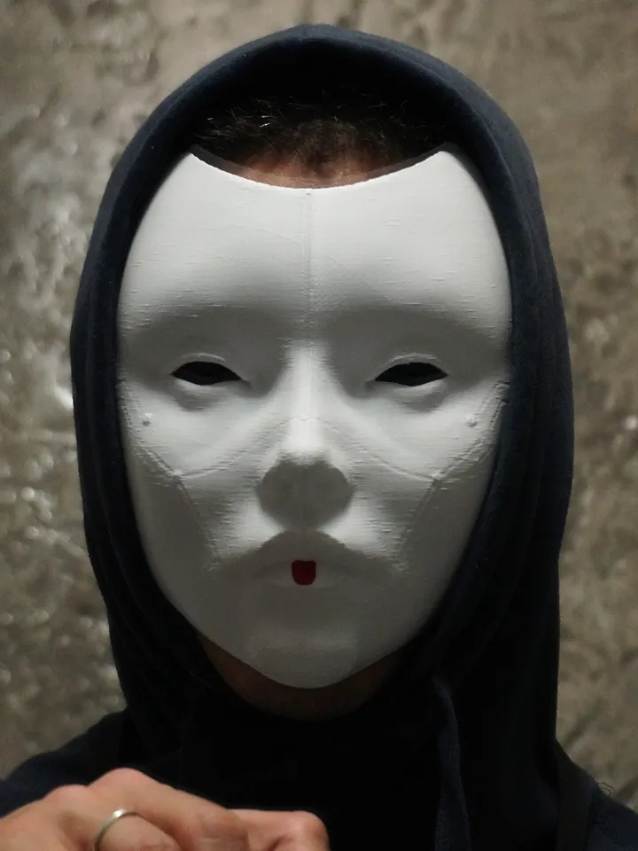 Geisha Mask Female Japanese White Face Geisha mask