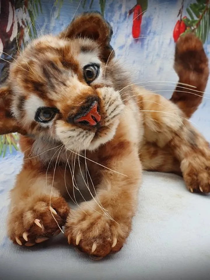 Sewing PATTERN Tiger CubToy-Collectible Toy - Posing Toy- Tiger Toy-Stuffed Animal