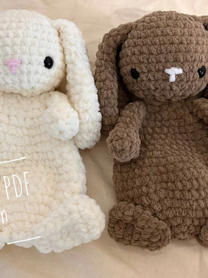 Crochet bunny lovey pattern amigurumi rabbit plushie tutorial