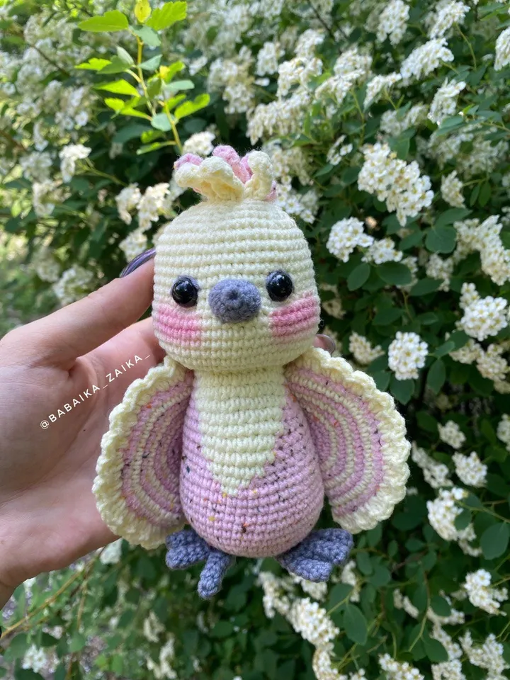 PDF Crochet Parrot Pattern, Amigurumi Bird, Crochet Bird Amigurumi Parrot Amigurumi animal Easy Pattern Keychain Pattern Small toy amigurumi
