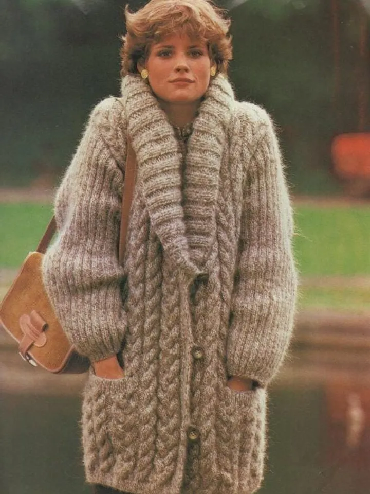 Cardigan Coat knitting pattern women ladies long cardigan chunky bulky yarn pdf instant download