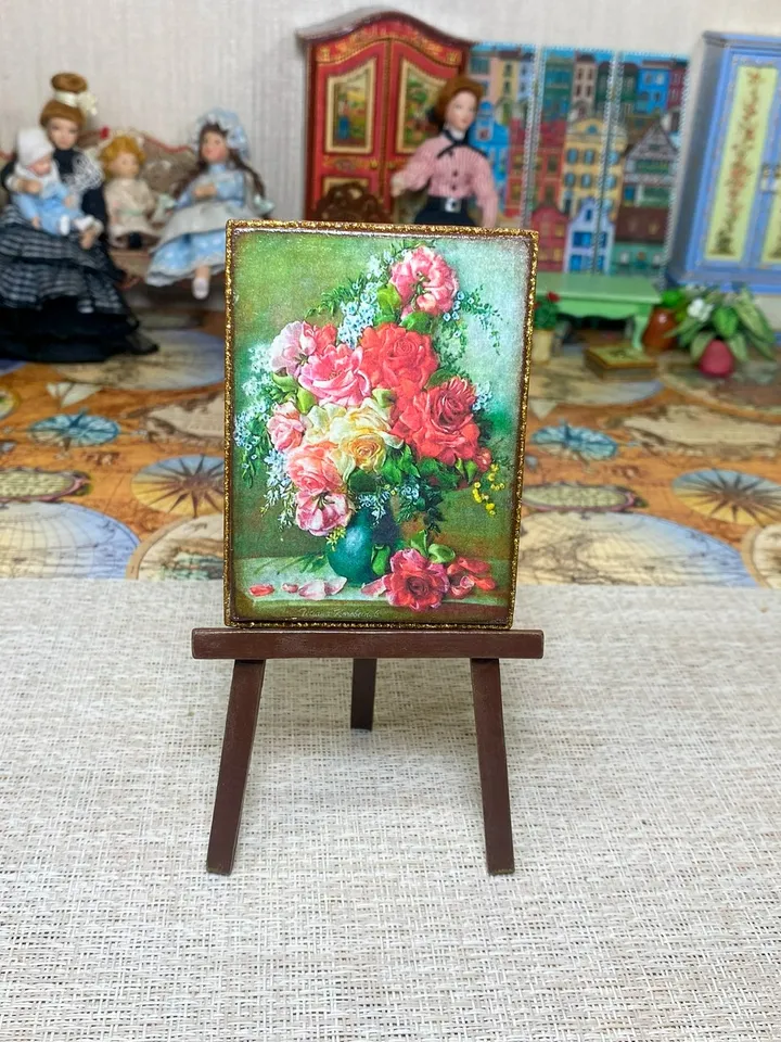Painting for a doll's house. Photo print. 1:12. Dollhouse miniature.