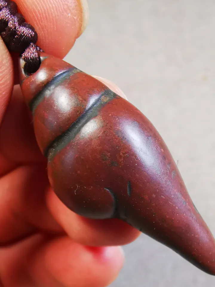 Gandhanra Acient Shankha(Divine Conch) Badge,Tibetan Buddhist Protective Amulet Pendant,Made of Lima Brass
