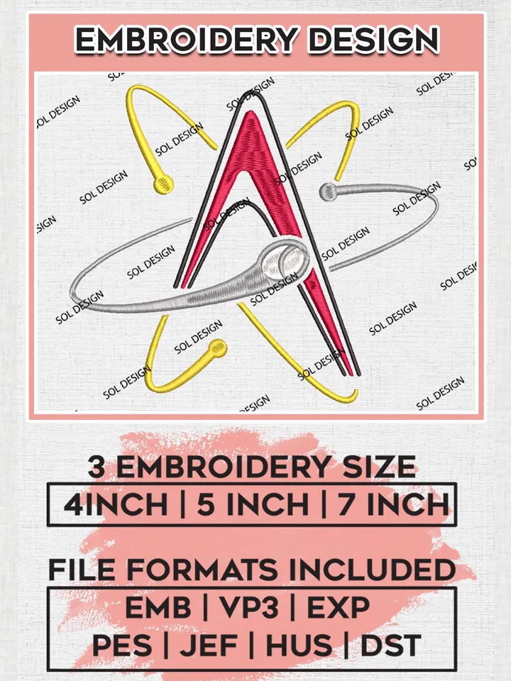 MiLB Albuquerque Isotopes Embroidery Design Files, MiLB Albuquerque Isotopes Logo, Minor League Baseball Logo Embroidery Designs, MiLB embroidery designs, Machine embroidery designs, Digital Download