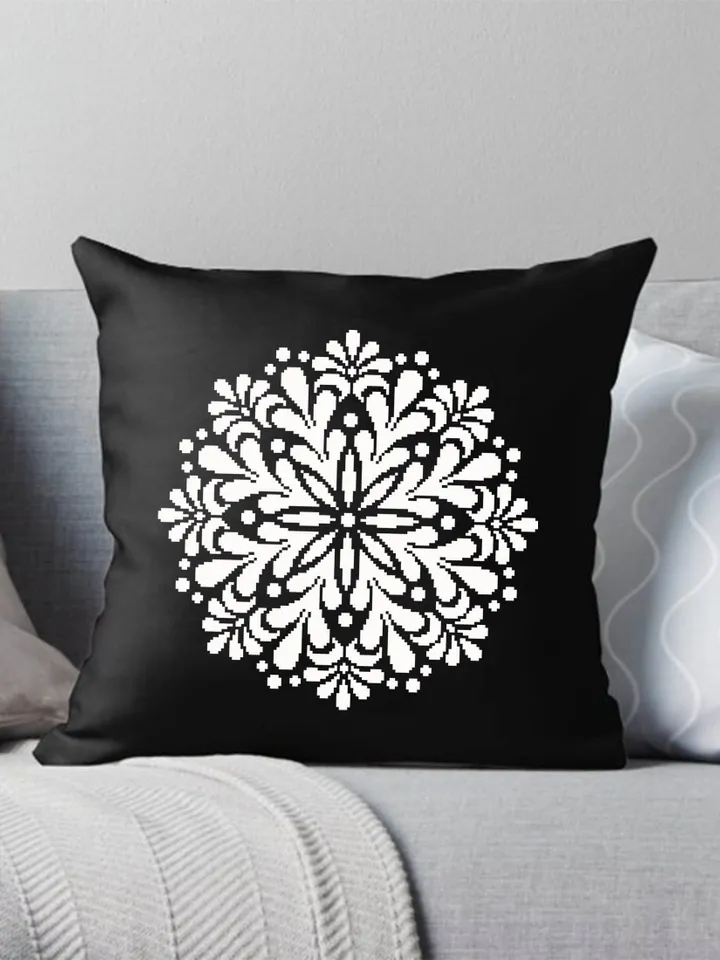 Mandala cross stitch pattern download PDF Easy mandala digital PDF Monochrome cross stitch chart Modern quick cross stitch Home decor #M112