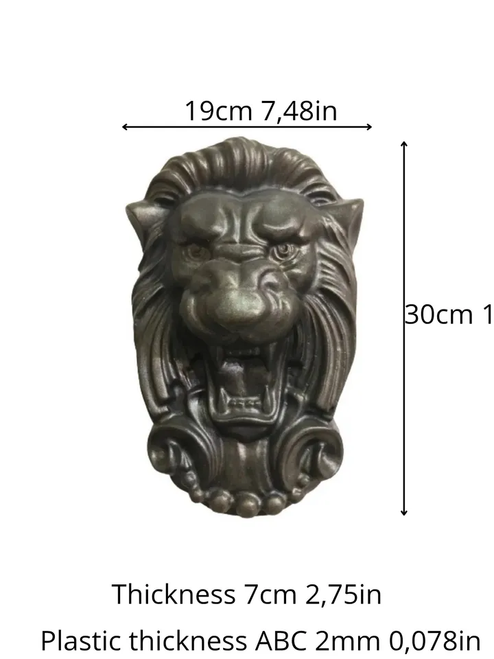 Plastic Mold for concrete and gypsum "Lion" DIY
