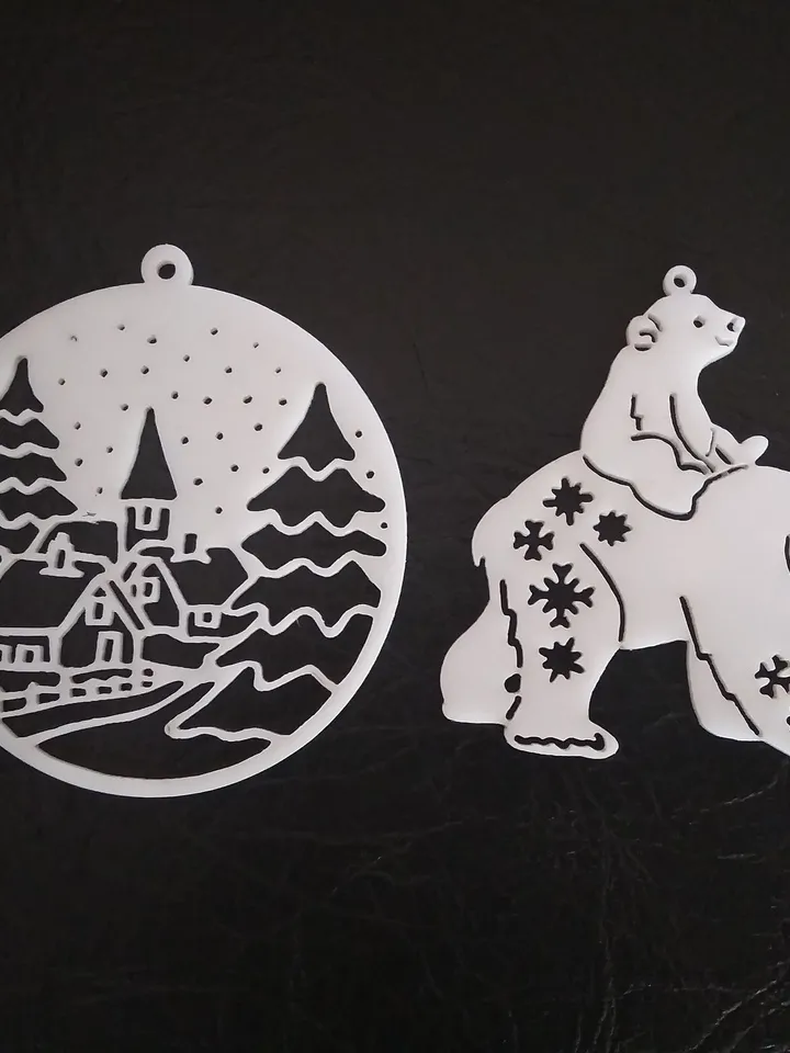 Digital Template Cnc Router Files Cnc Christmas Decorations Files for Wood Laser Cut Pattern
