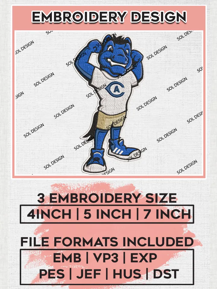 UC Davis Aggies NCAA College Team Funny Mascot Logo Embroidery Design Files, NCAA UC Davis Aggies Machine Embroidery, NCAA Teams, 3 sizes, NCAA Machine embroidery designs, Digital Download