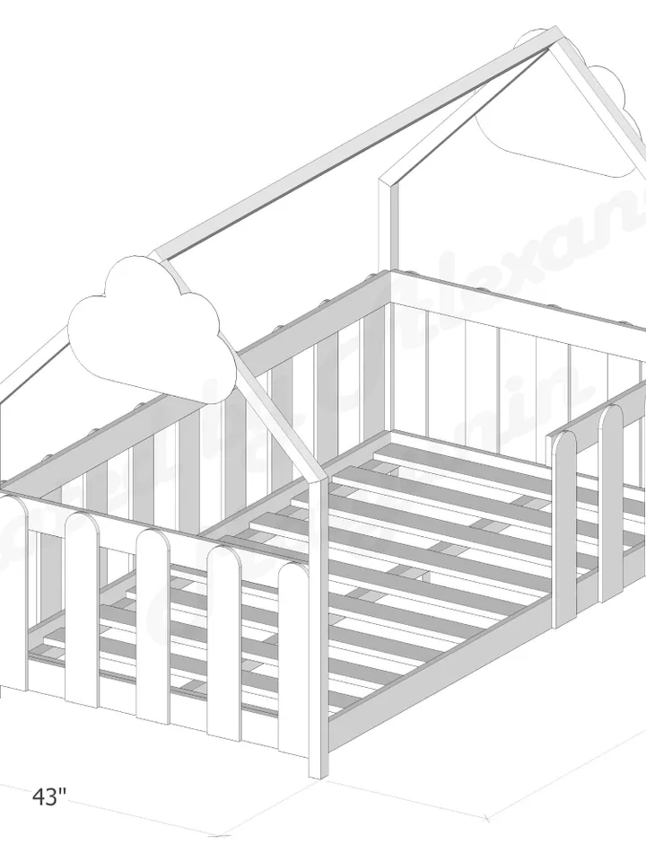 Montessori Bed Plan, Twin Size, PDF, DIY