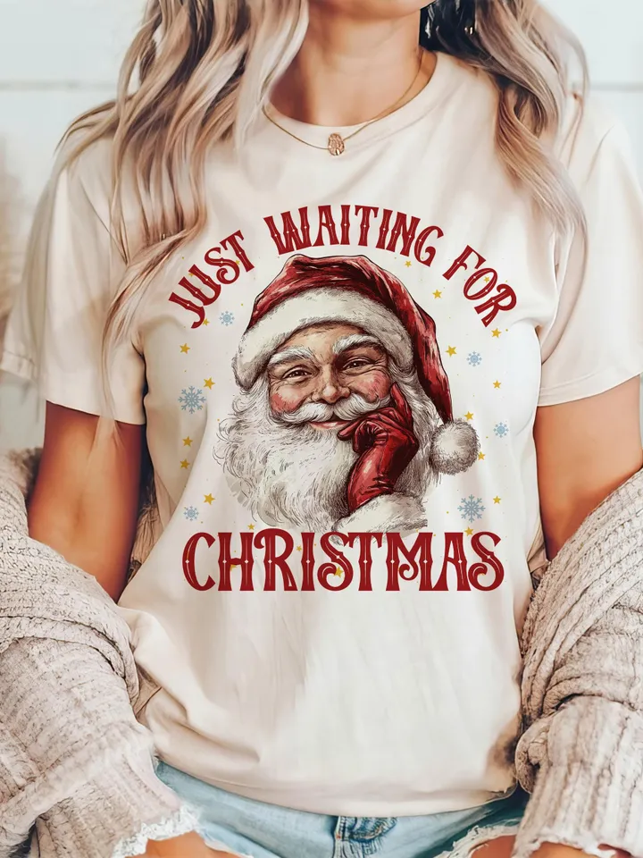 Waiting For Christmas png, Retro Christmas png, Vintage Santa png, Christmas png, Santa Claus png, Merry Christmas png, Santa Sublimation