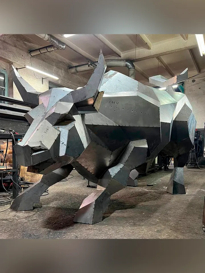 Welding Project Plans Drawings Charging Bull (DXF, PDF)