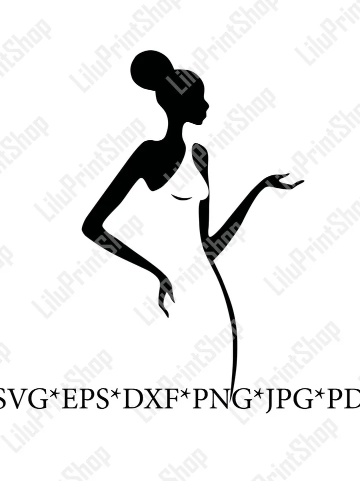 Afro woman svg African american svg, Black woman svg Afro girl cut file Black queen overlay for Cricut Silhouette Instant download