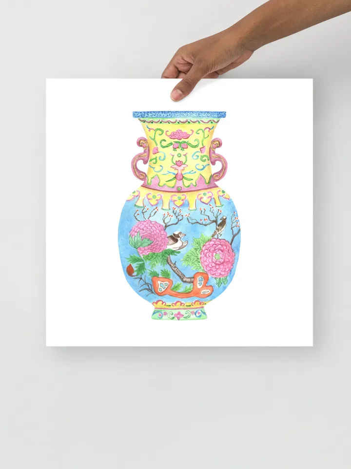 Chinoiserie Ginger Jar Vase Watercolor Painting Art Print Asian Wall Art Chinoiserie Chic Gift For Her Living Room Print Chinoiserie Art
