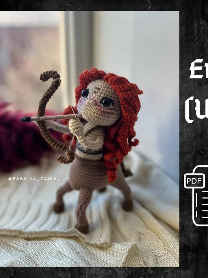 PDF Crochet Sagittarius Pattern, Amigurumi Zodiac Signs pattern Crochet Centaur Pattern Animal pattern Amigurumi doll Pattern Crochet animal