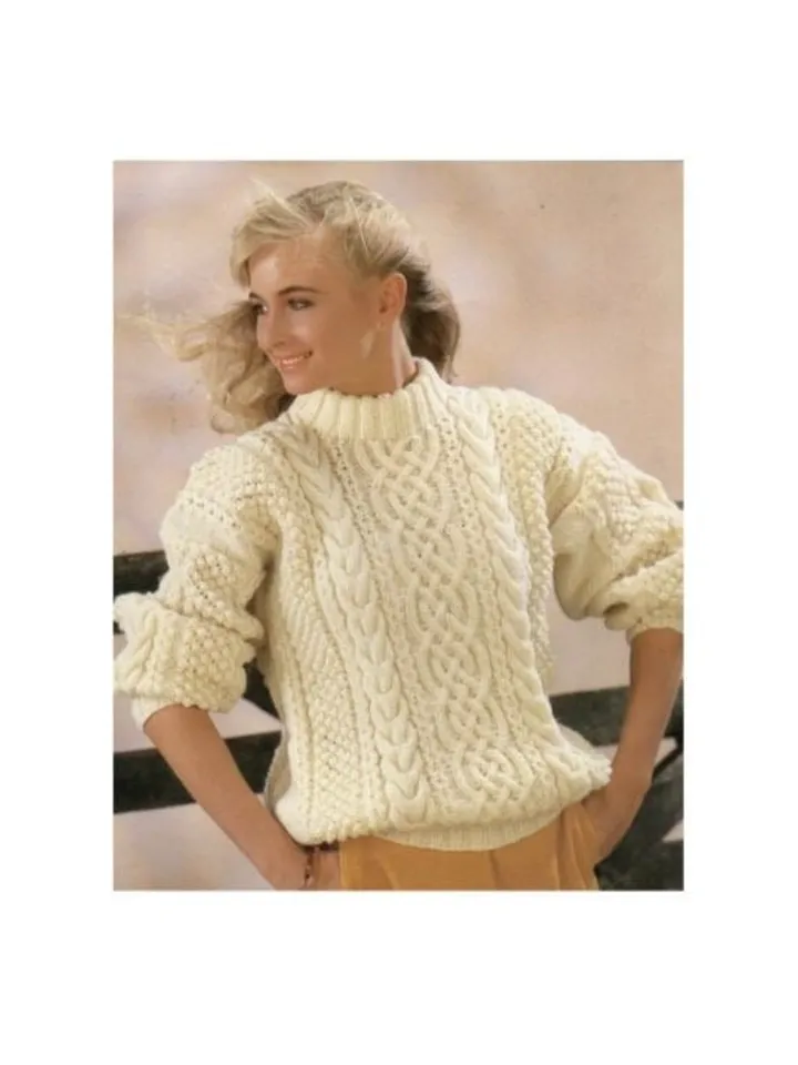 Aran sweater, knitting aran sweater, cropped sweater pattern