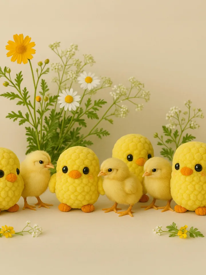Amigurumi Chick Crochet Pattern, Plush Baby Chick PDF, DIY Easter Chicken Toy, Soft Velvet Yarn Crochet Animal, Handmade Gift