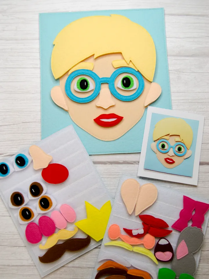Make a face toy, Emotions play mat, personalized gift
