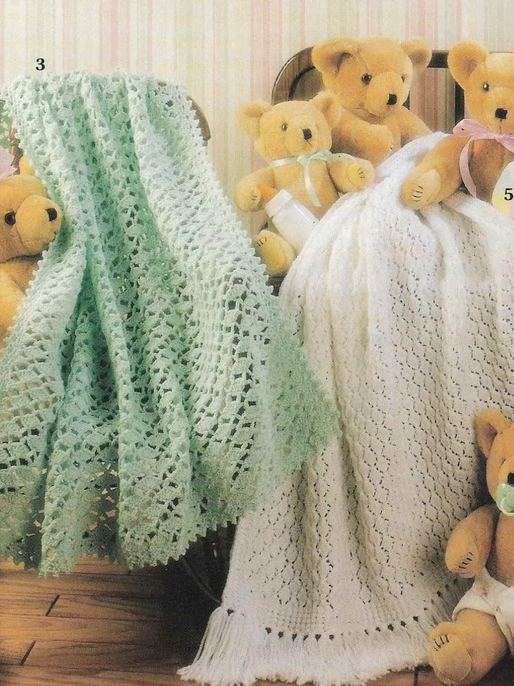 Crochet Baby blanket , 5 X Blanket KNITTING , Pattern Afghan Blanket Crochet Pattern Baby Afghan Crochet Blanket pdf instant download
