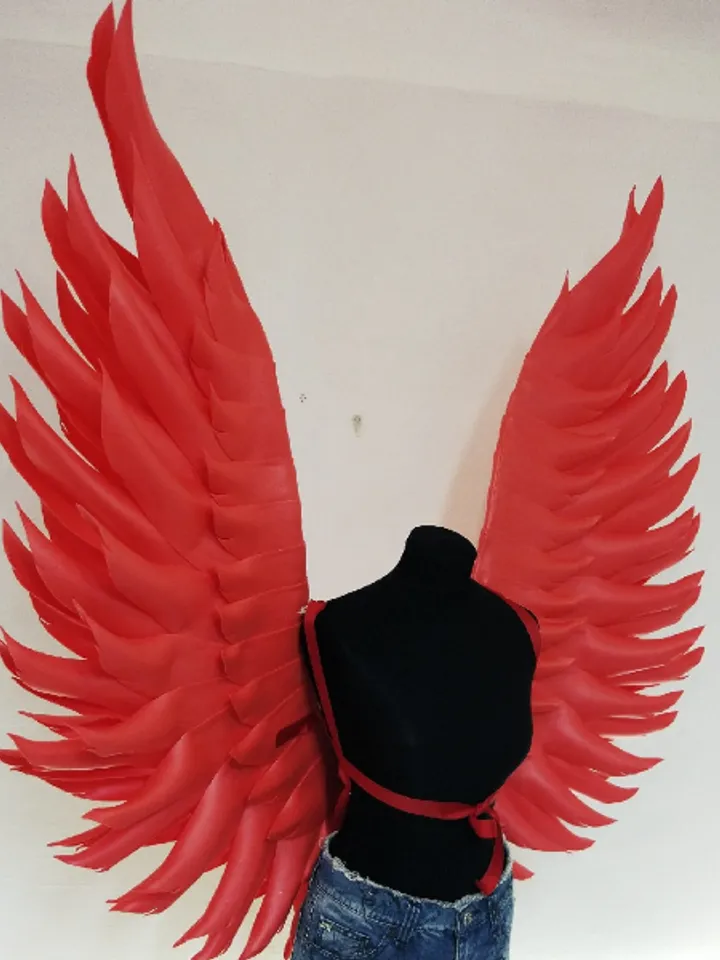 Red angel wings adult, angel wings costume, wings cosplay, Lucifer wings Large red angel wings, red wings party