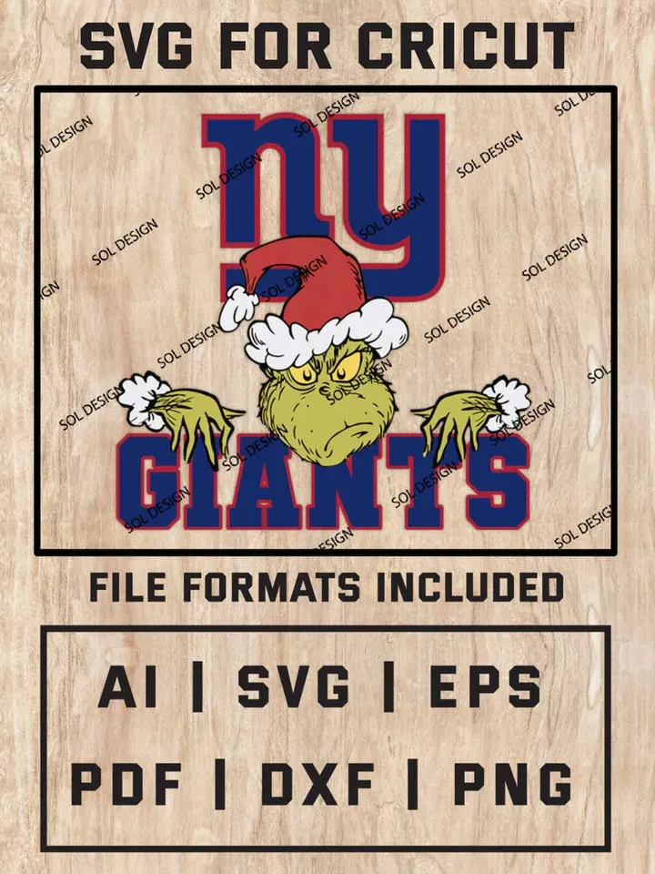 Grinch New York Giants SVG, NFL SVG Design, NFL New York Giants SVG, NFL Giants Cricut, Christmas Svg, Grinch svg, Digital Download