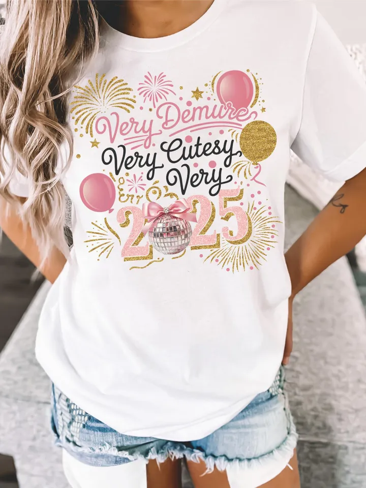 Very Demure Happy New Year 2025 Png, Very Demure New Years png, Demure 2025 Png, Gift For Demure Girls Women, Very Demure Very Cutesy 2025