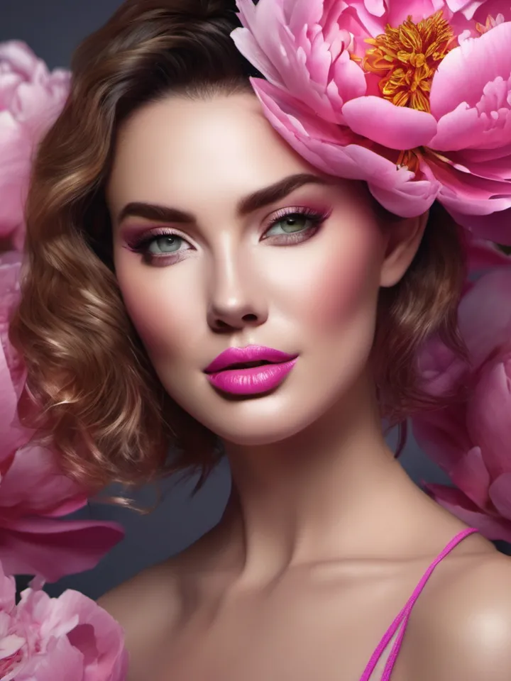 Pink Peony Flowers