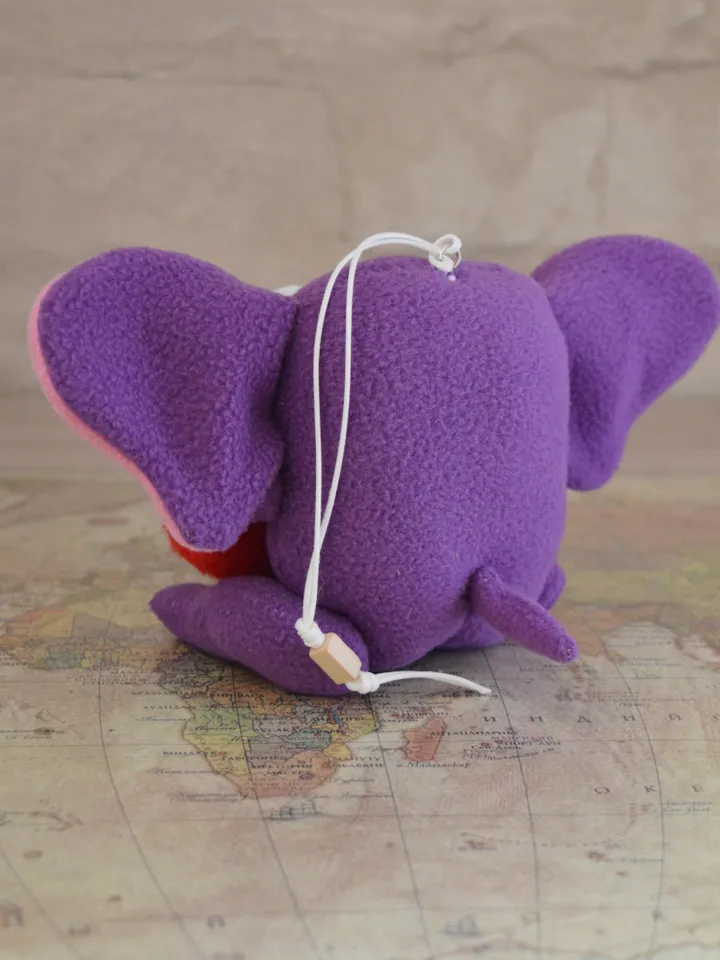 PDF Plush Toy Pattern β Fleece Elephant with Heart Softie