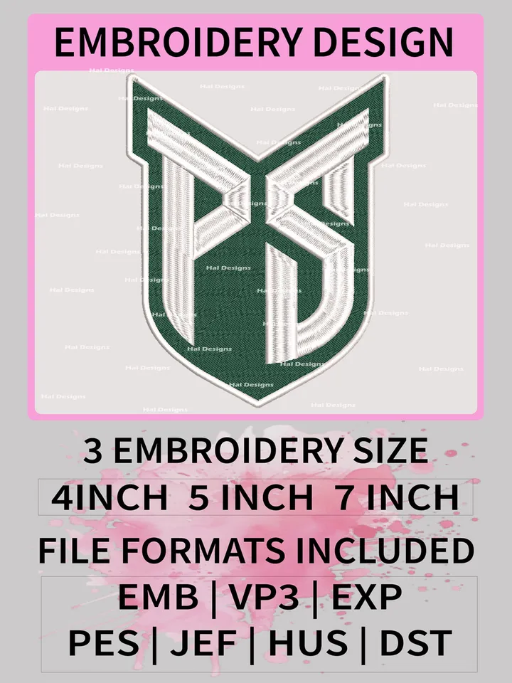 NCAA Portland State Vikings Embroidery File, 3 Sizes, 6 Formats, NCAA Machine Embroidery Design, NCAA Logo, NCAA Teams