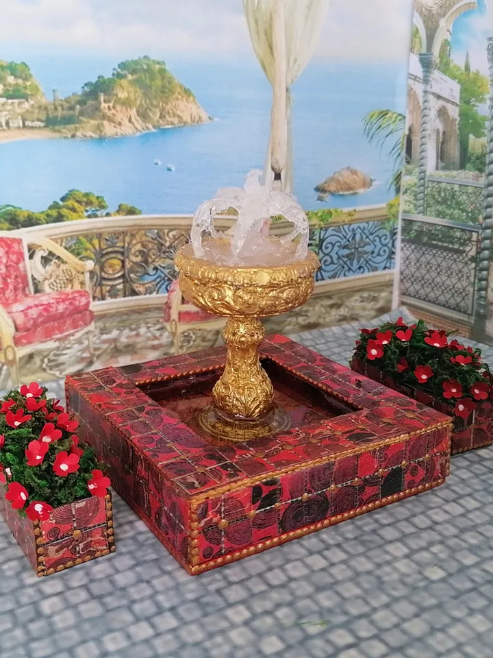 Miniature fountain. Fountain for the collection of dolls.