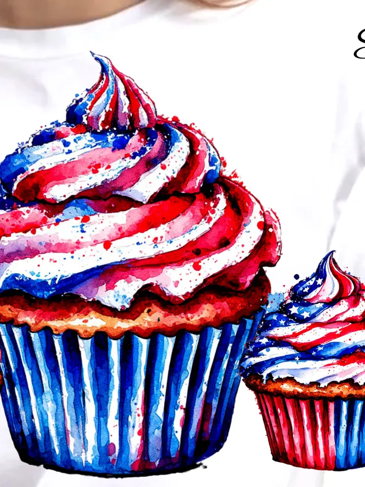 Patriotic Cupcake PNG Design