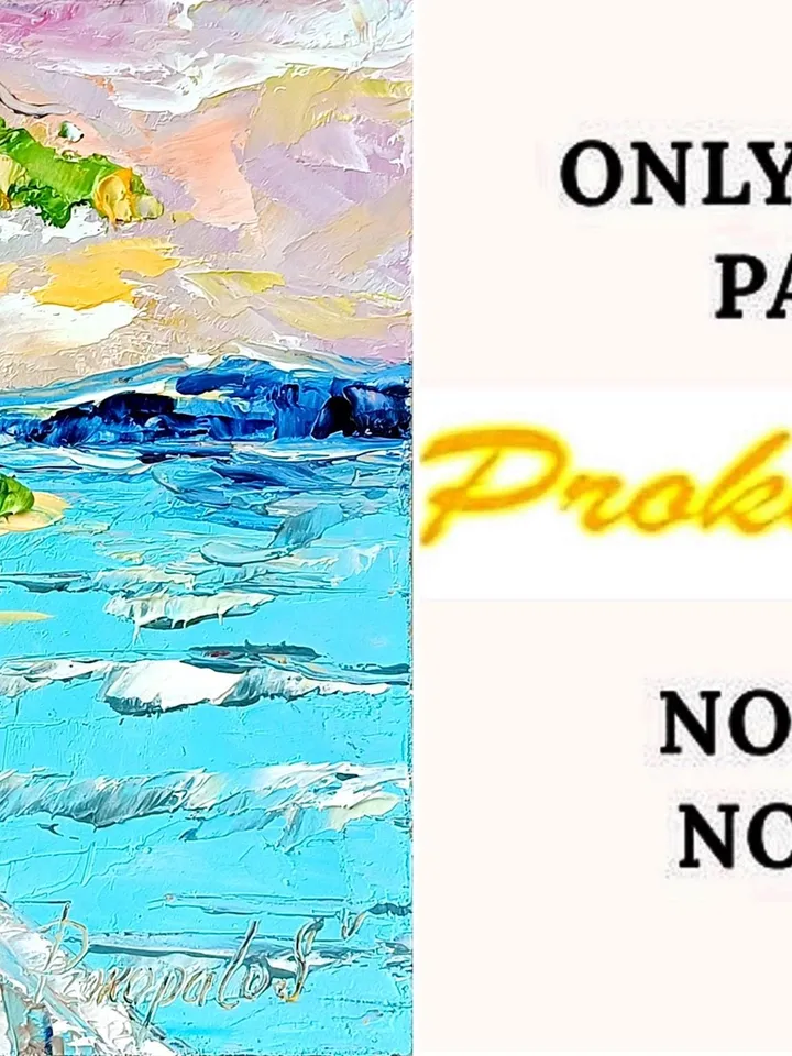 Italy Lemon Painting Coastal Painting Seascape Painting Abstract Italy Painting Art Original Art Impasto Oil Painting ArtProkopaloSv