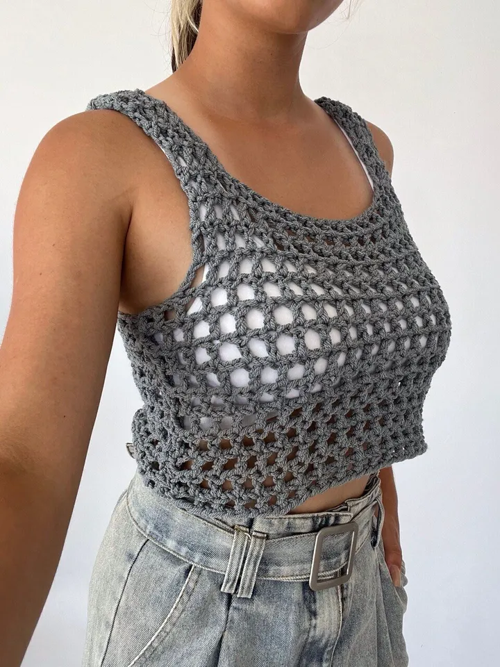 Easy top pattern, crochet pattern top, beginner t top, crop top pattern PDF