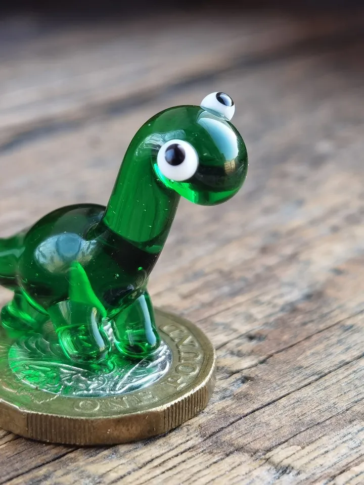 DINOSAUR ORNAMENTS Dinosaur figurine Glass dinosaur decor Miniature Dinosaur gift Dino figurine Glass figurines Tiny glass animals Terrarium