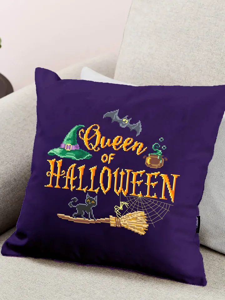 Halloween quotes cross stitch pattern digital PDF Halloween queen cross stitch Halloween embroidery Funny xstitch chart Beginner stitch #H13