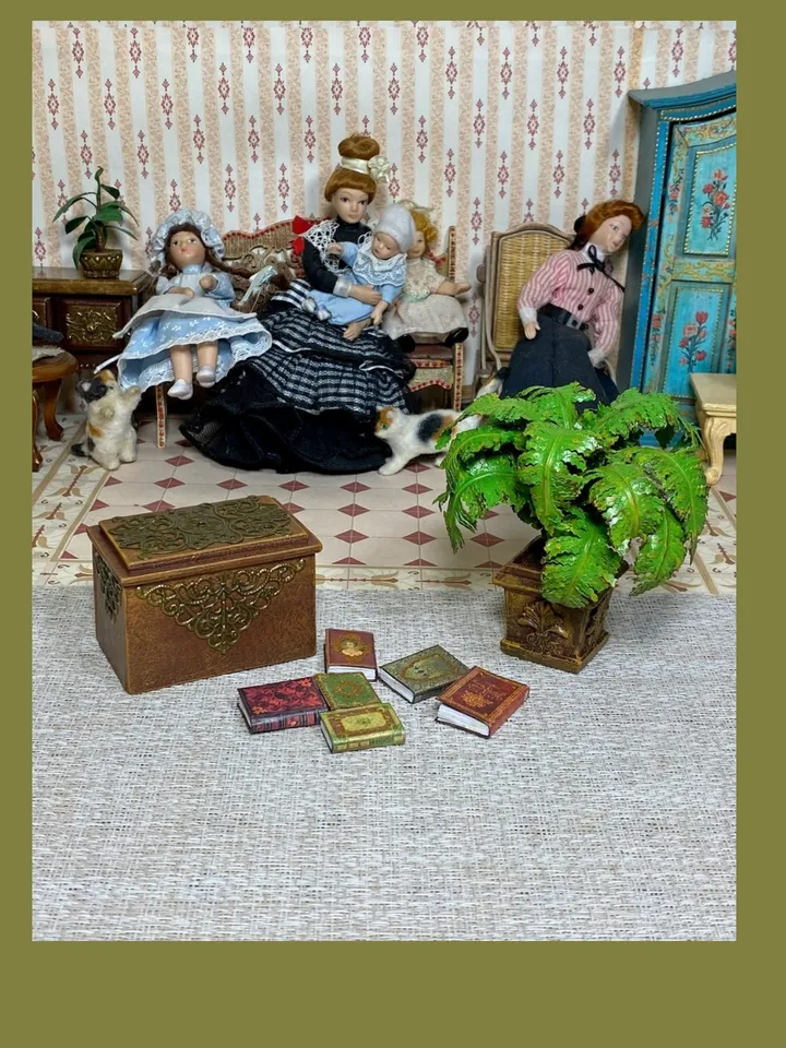 Dollhouse accessory set. 1:12 scale. Handmade. Miniature dollhouse.