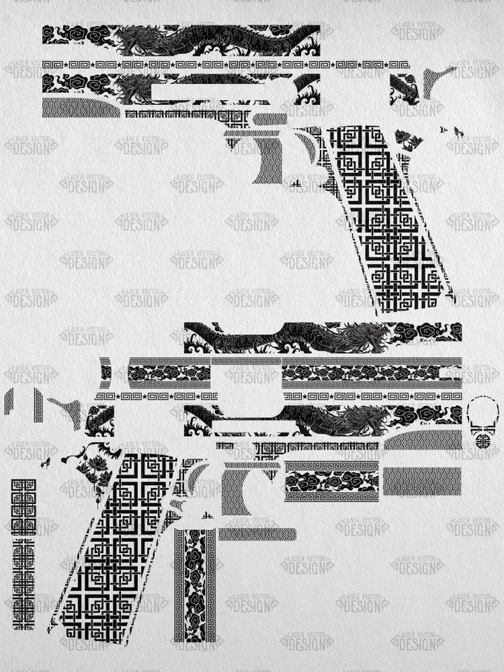 VECTOR DESIGN Colt 1911 government Dragon